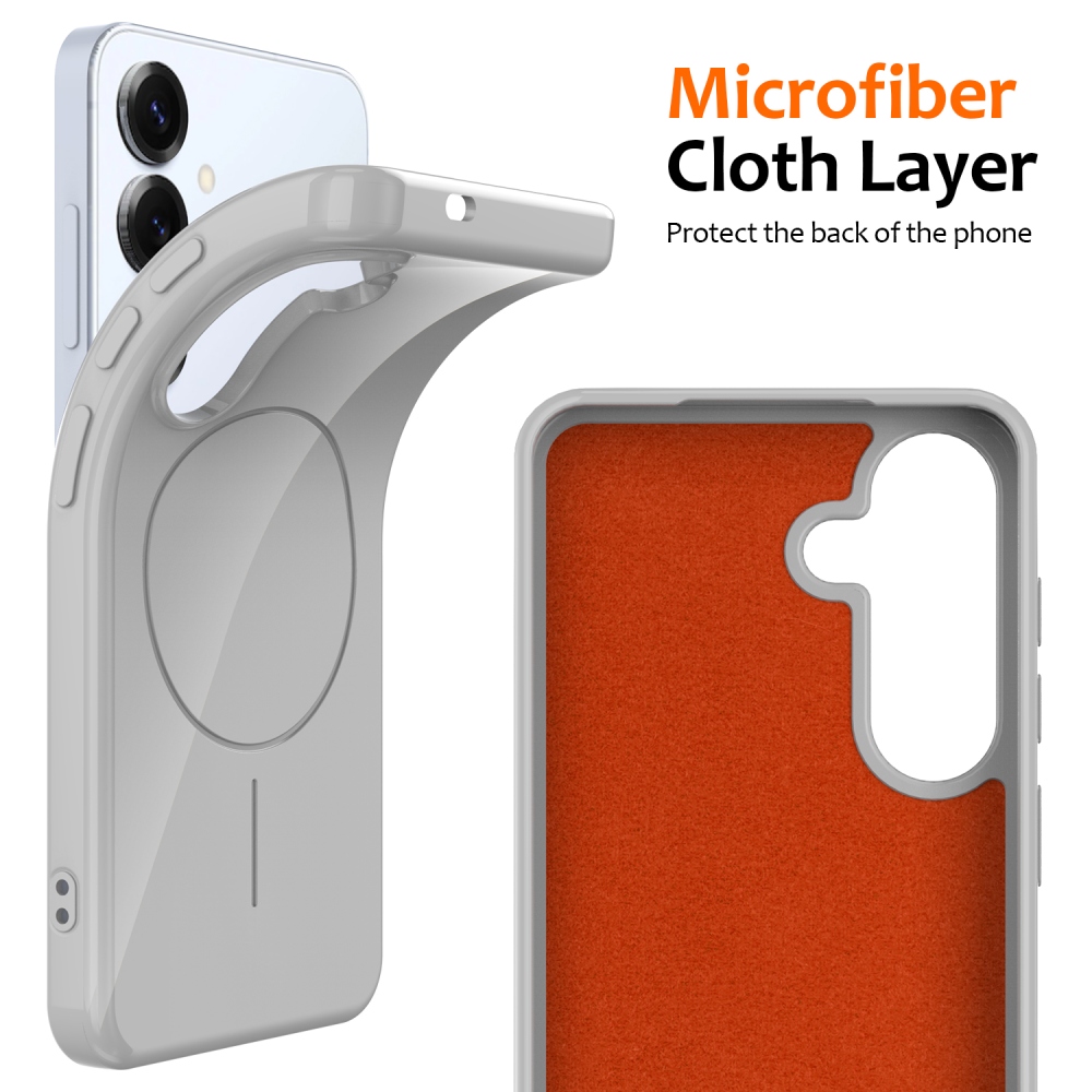 MagSafe zselés hordtáska Samsung Galaxy S25 FE készülékhez - fehér