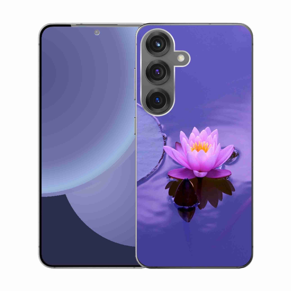 Gél borítás mmCase Samsung Galaxy S25 készülékhez - virág a felületen