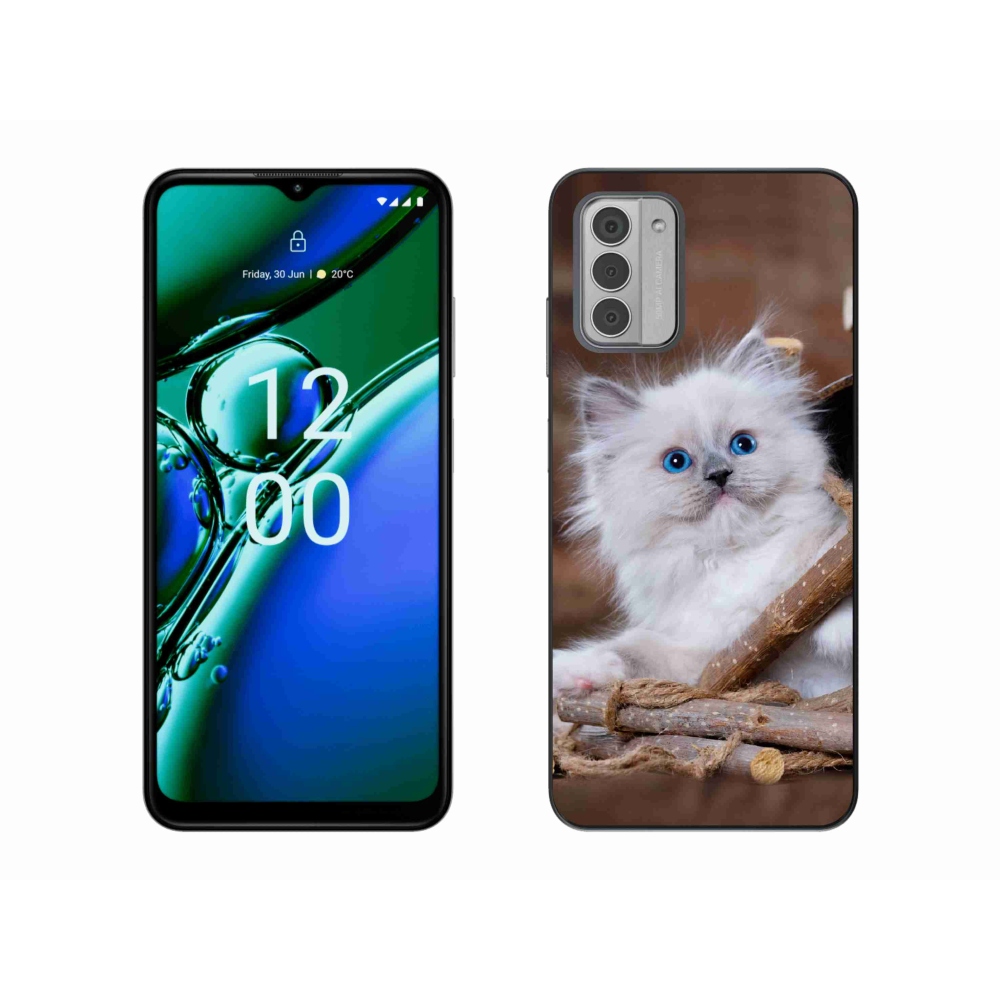 Zselés borítás mmCase a Nokia G42 készülékhez - fehér cica