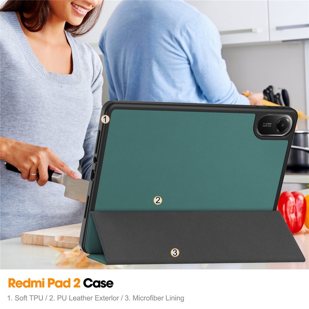 tokok intelligens záró tok a Xiaomi Redmi Pad 2 számára - zöld