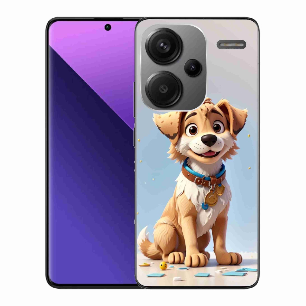 Gél borítás mmCase a Xiaomi Redmi Note 13 Pro+ 5G - rajzfilm kölyökkutyához