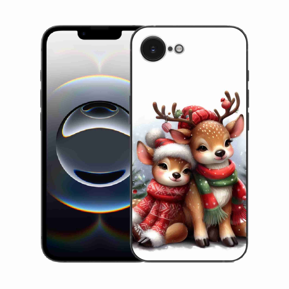 Zselés borítás mmCase iPhone 16e készülékhez - karácsonyi rénszarvas