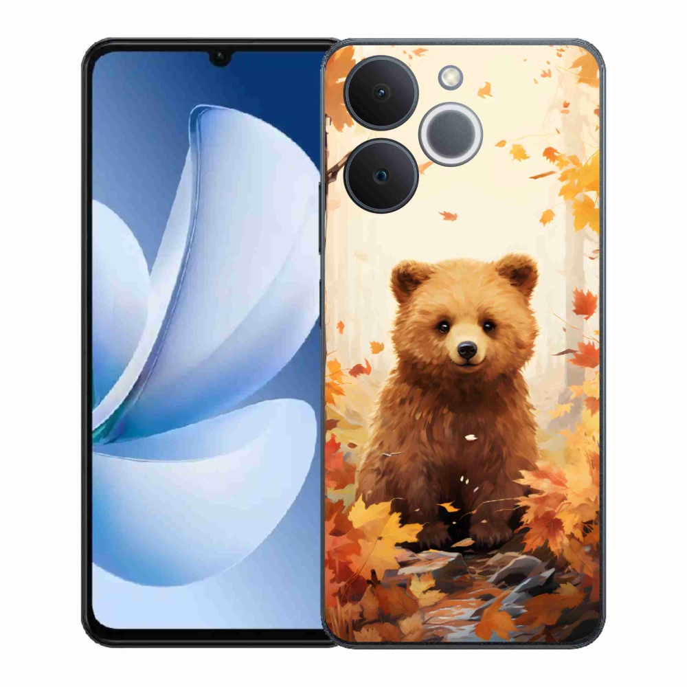 Zselés borítás mmCase a Realme Note 70T-hez - medve az erdőben