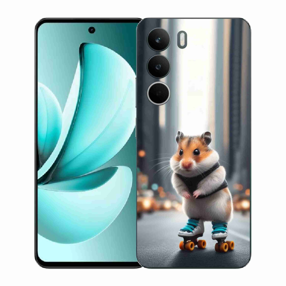 Gél borítás mmCase a Realme C71 készülékhez - hörcsög a korcsolyán