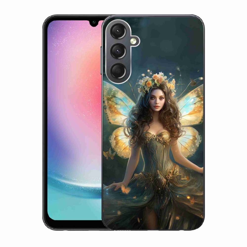 Gél borítás mmCase Samsung Galaxy A24 - pillangó nőhöz