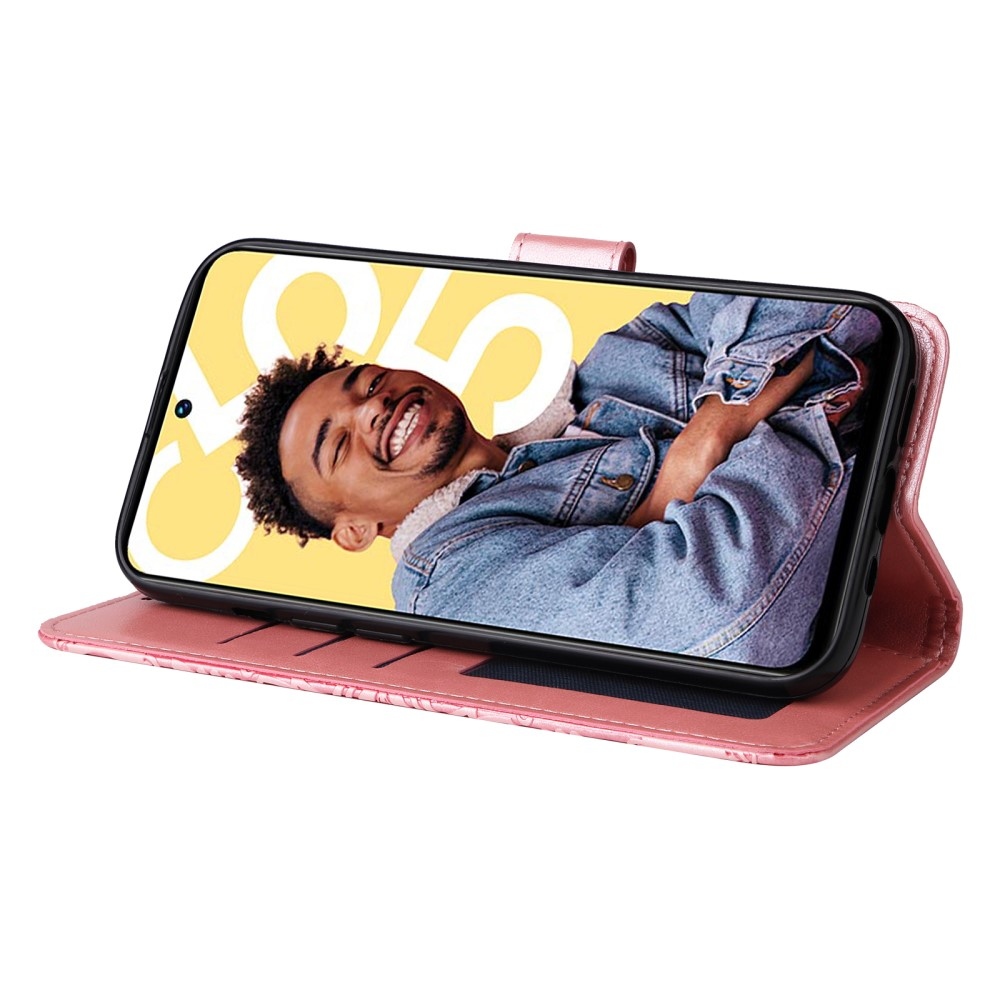 Napraforgó könyvtáska a Realme C55 készülékhez - rózsaszín