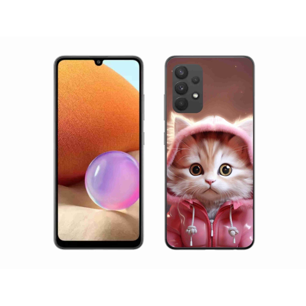 Gél borító mmCase Samsung Galaxy A32 4G - aranyos cica 3