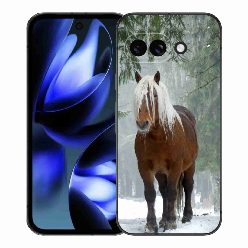 Gél borítás mmCase a Google Pixel 9a számára - ló az erdőben