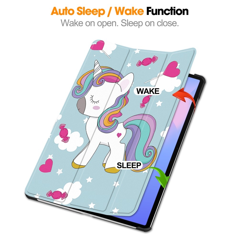 Patte intelligens záró tok Samsung Galaxy Tab S10 FE+ készülékhez - egyszarvú