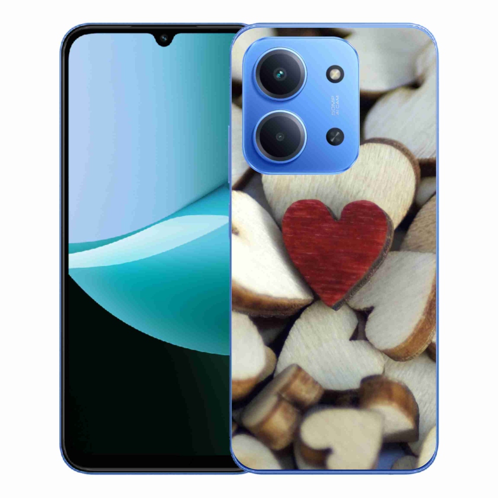 Gél borítás mmCase a Xiaomi Redmi 15C 4G/5G (173mm) - gravírozott piros szívvel