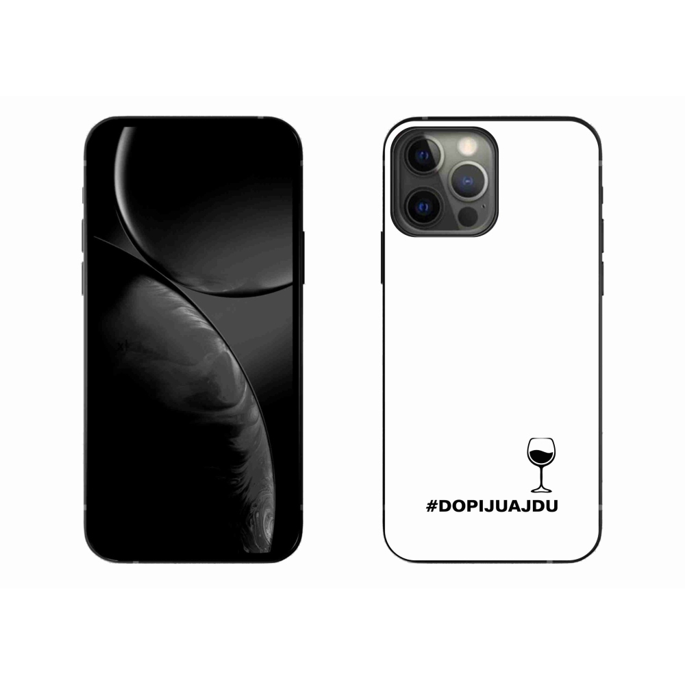 Zselés borítás mmCase iPhone 13 Pro Max 6.7 készülékhez - bor motívum fehér háttérrel