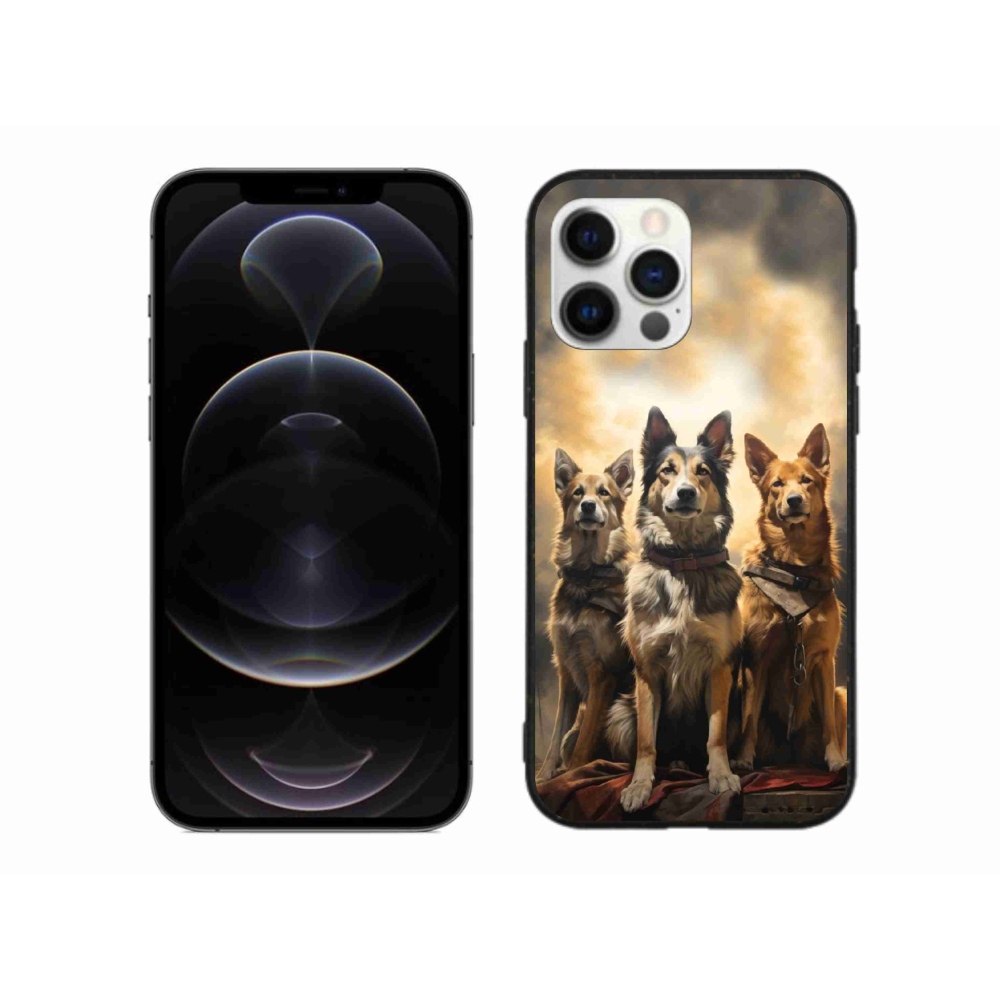 Gél borítás mmCase iPhone 12 Pro Max készülékhez - három kutya