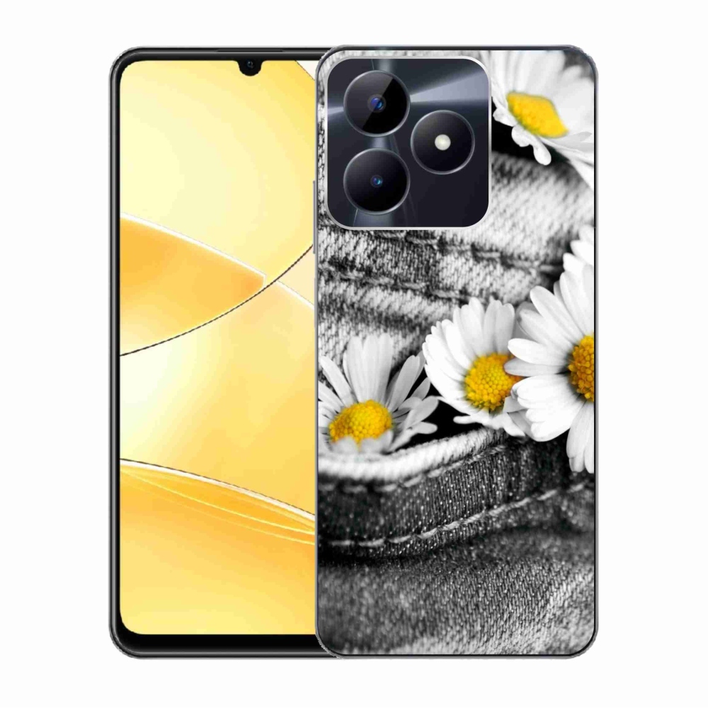 Gél tok mmCase a Realme C51/C53 készülékhez - százszorszépek