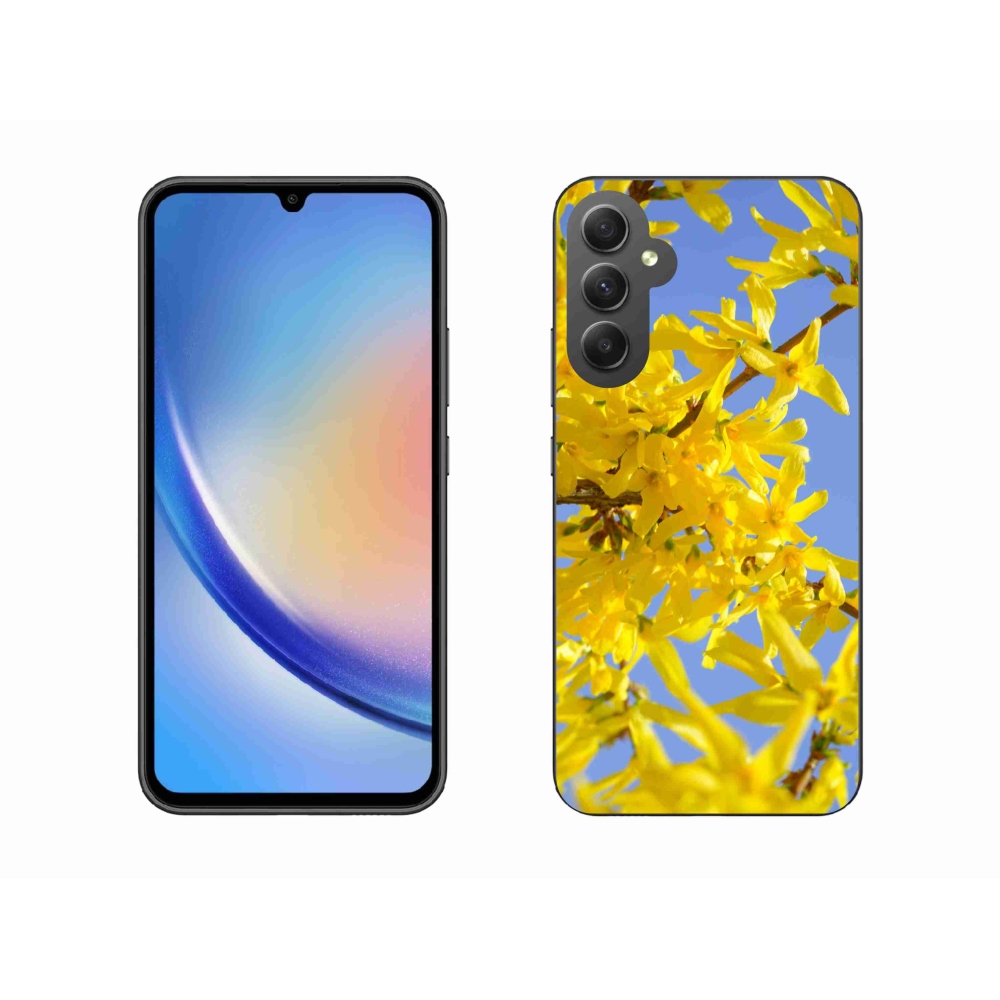 Gél borítás mmCase Samsung Galaxy A34 5G - sárga virágok
