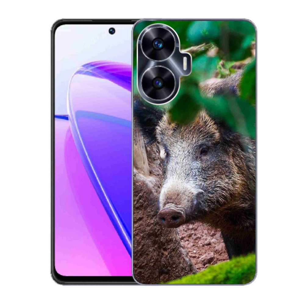 Zselés borító mmCase a Realme C55 készülékhez - vaddisznó