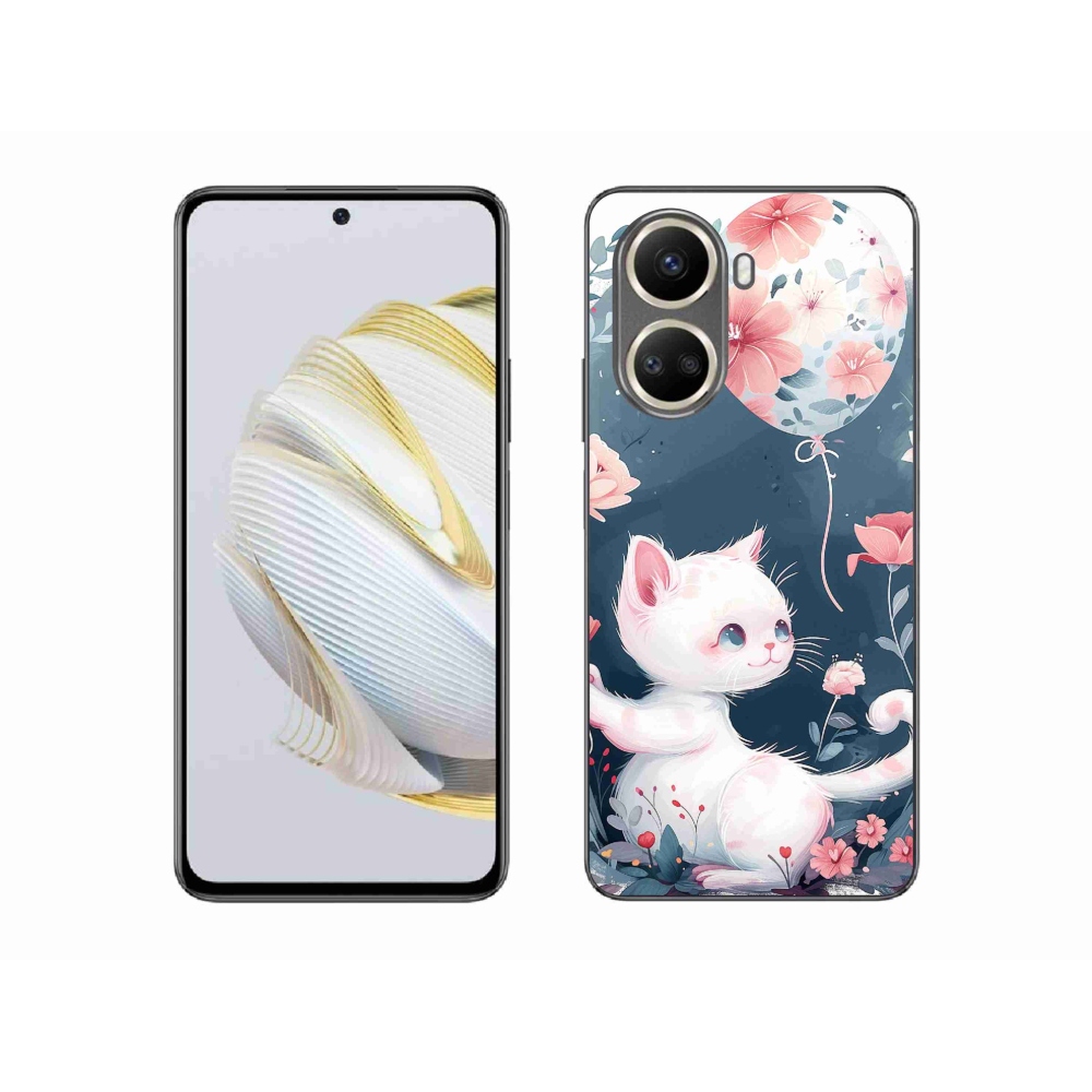 Gél borító mmCase a Huawei Nova 10 SE-hez - cica lufival
