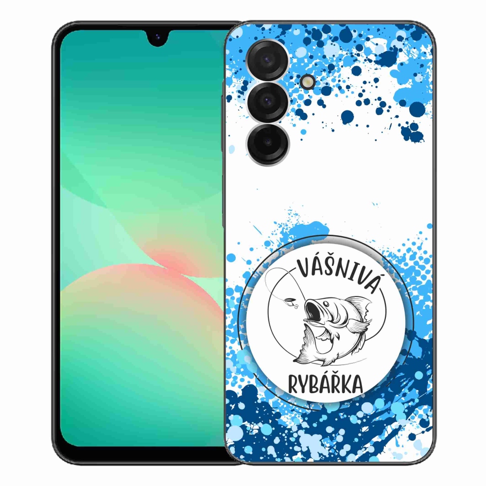 Gél borító mmCase Samsung Galaxy A26 5G - szenvedélyes halásznő fehér háttérrel