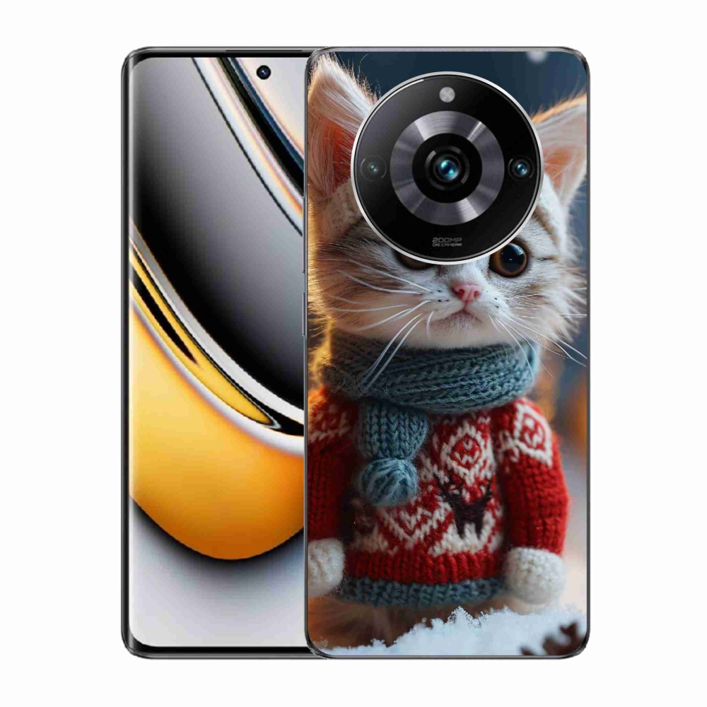 Gél borítás mmCase a Realme 11 Pro/11 Pro+ készülékhez - cica pulóverben