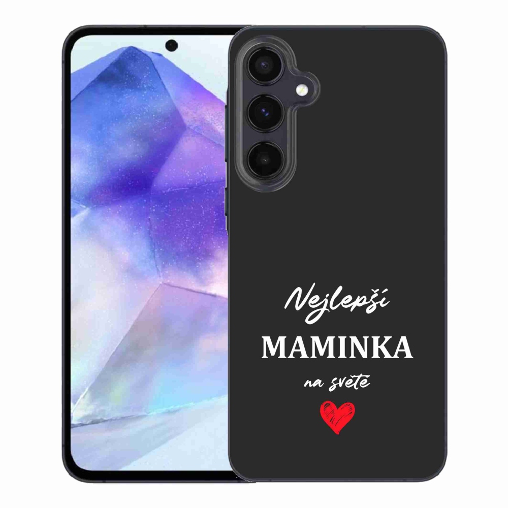 Gél borító mmCase Samsung Galaxy A55 5G - legjobb anya 1 fekete háttér