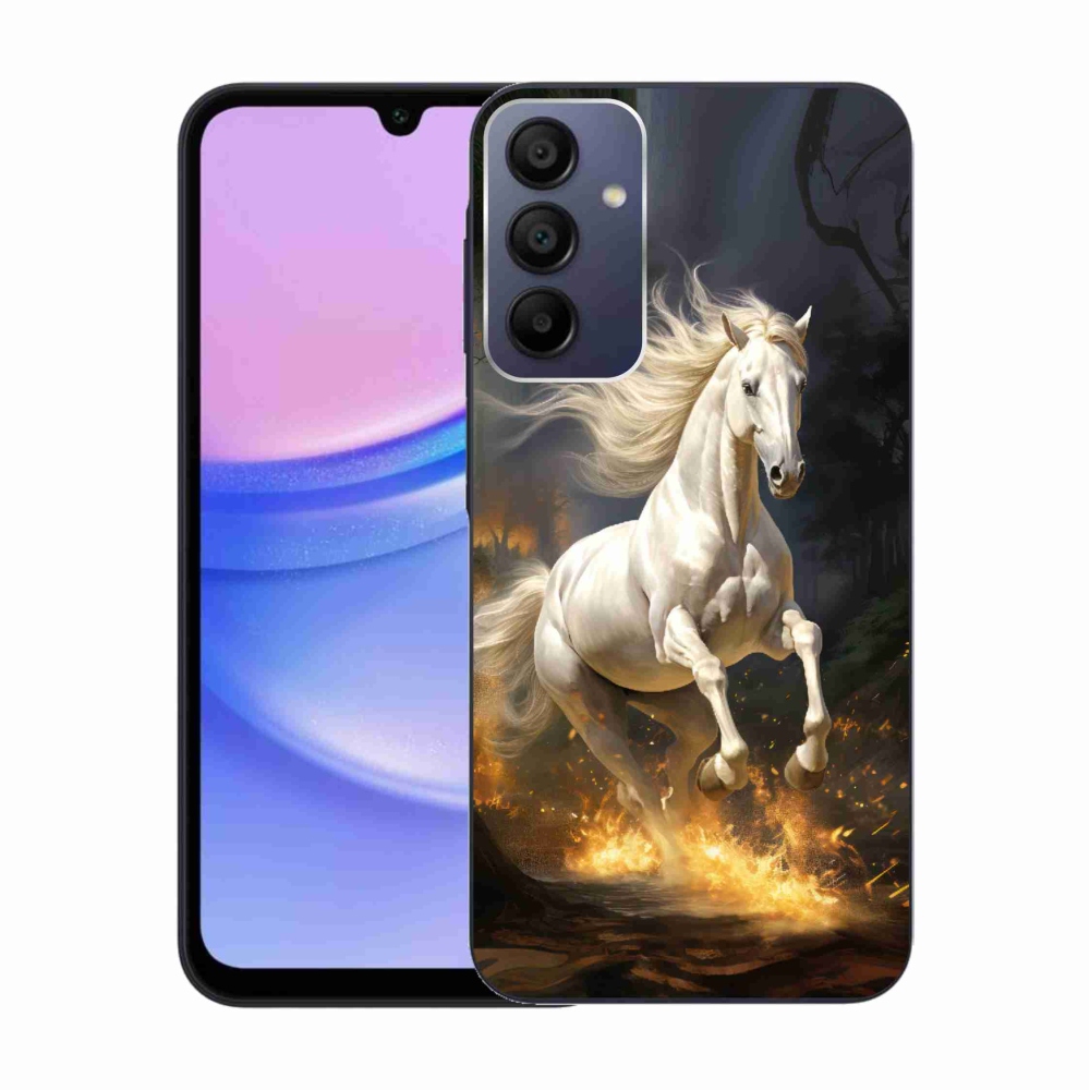 Gél védőhuzat mmCase Samsung Galaxy A15 4G/5G - fehér ló 2