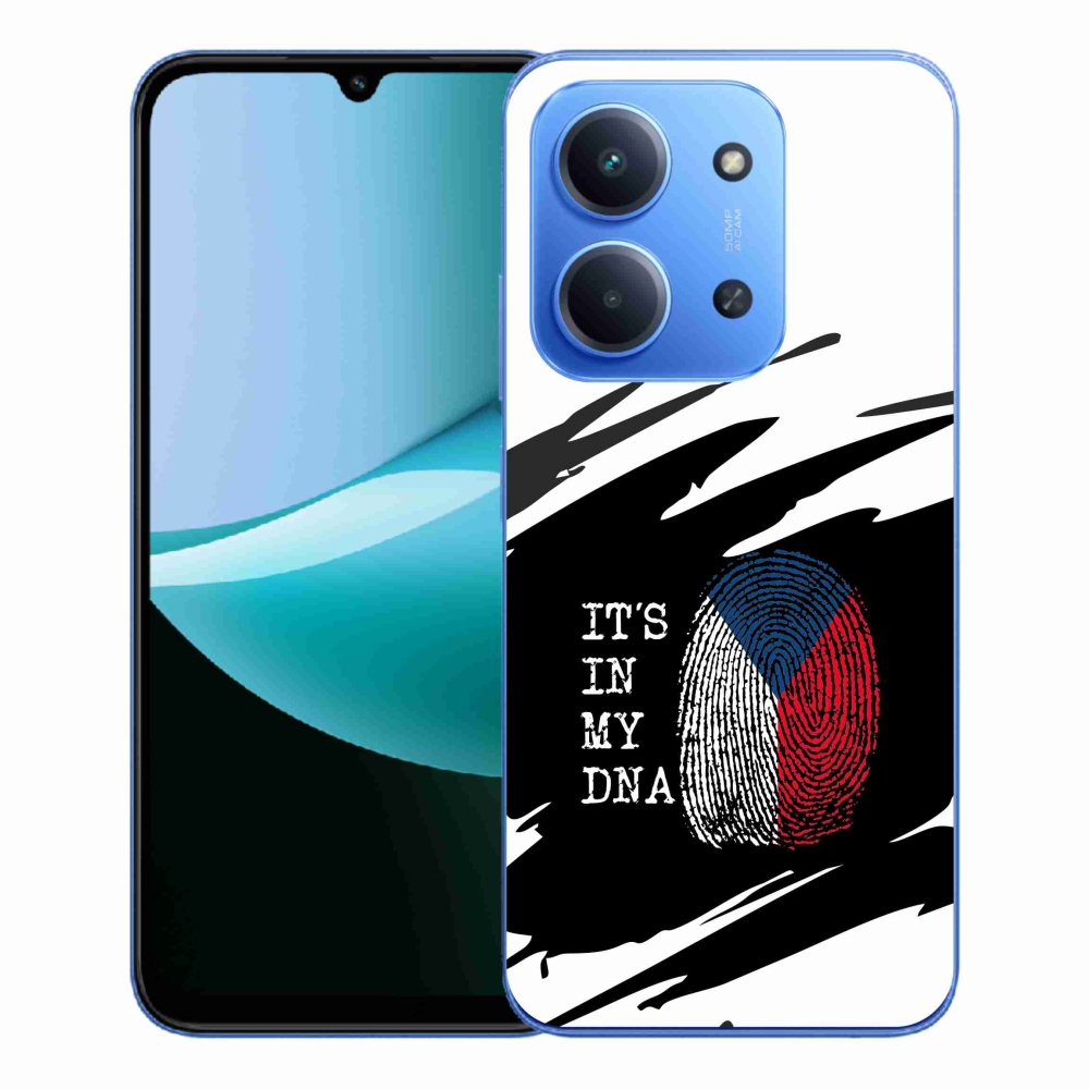 Gél borító mmCase a Xiaomi Redmi 15C 4G/5G (173mm) - zászló ujjlenyomat fekete és fehér háttérrel