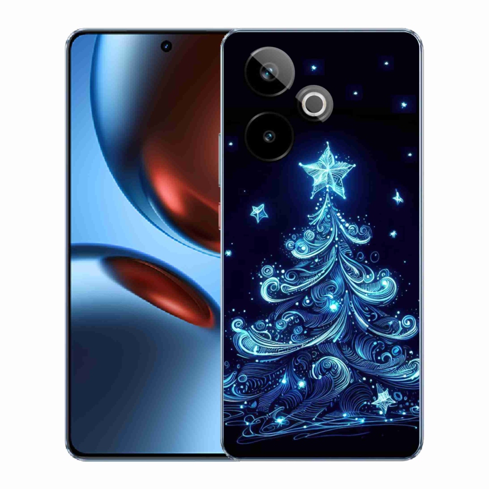 Rugalmas zselés tok mmCase képpel Realme GT 7 5G/GT 7T 5G - neon karácsonyfa 4
