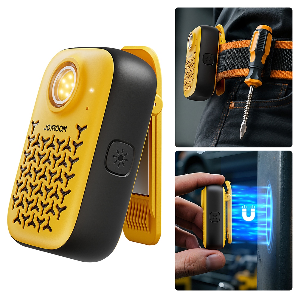 Joyroom Maya JR-MS03 hordozható Bluetooth hangszóró zseblámpával - sárga