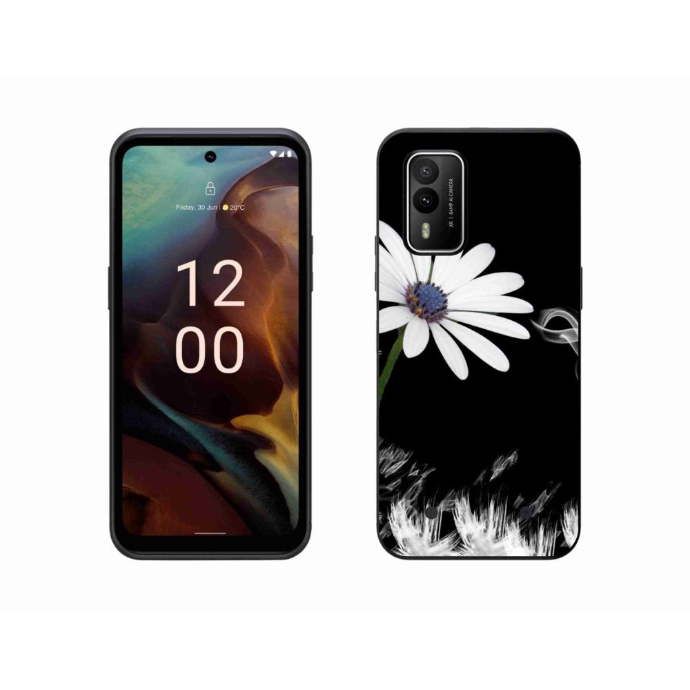 Zselés borítás mmCase a Nokia XR21 készülékhez - fehér virág