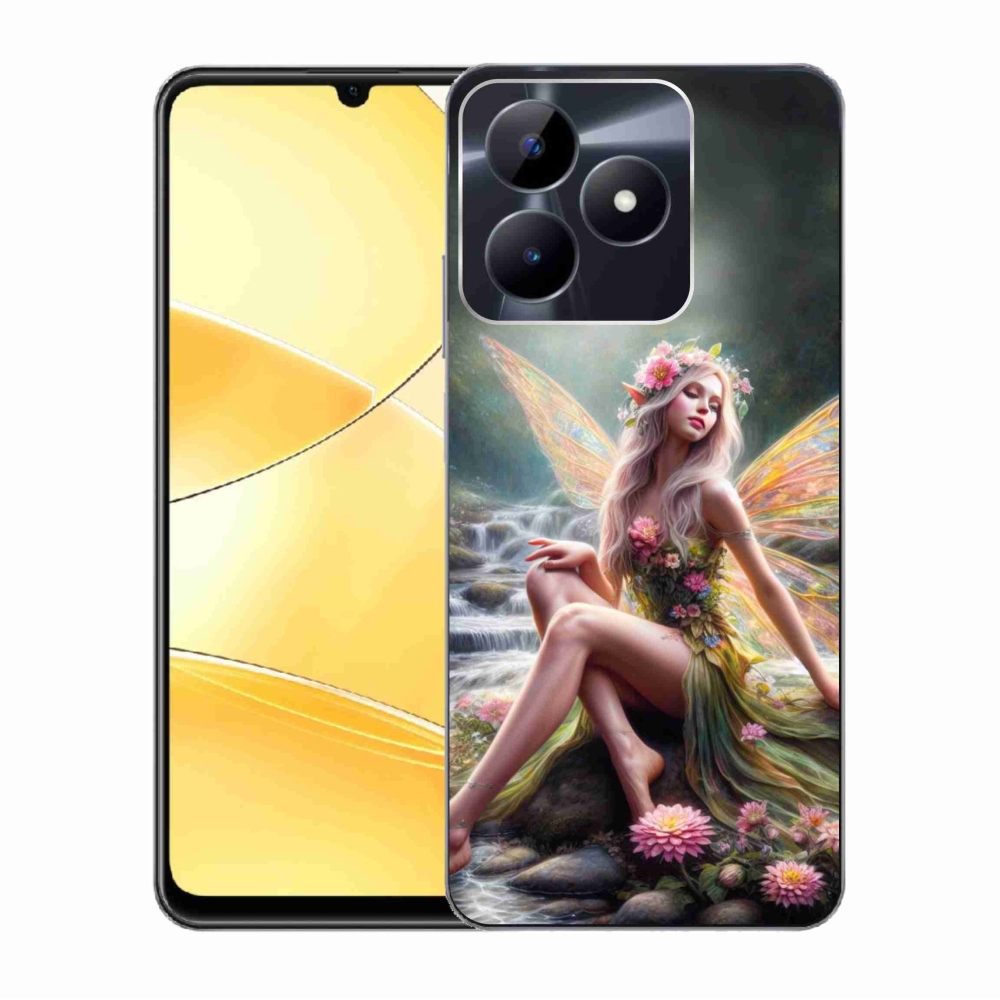 Zselés borítás mmCase a Realme C51/C53 készülékhez - pillangó nő 1