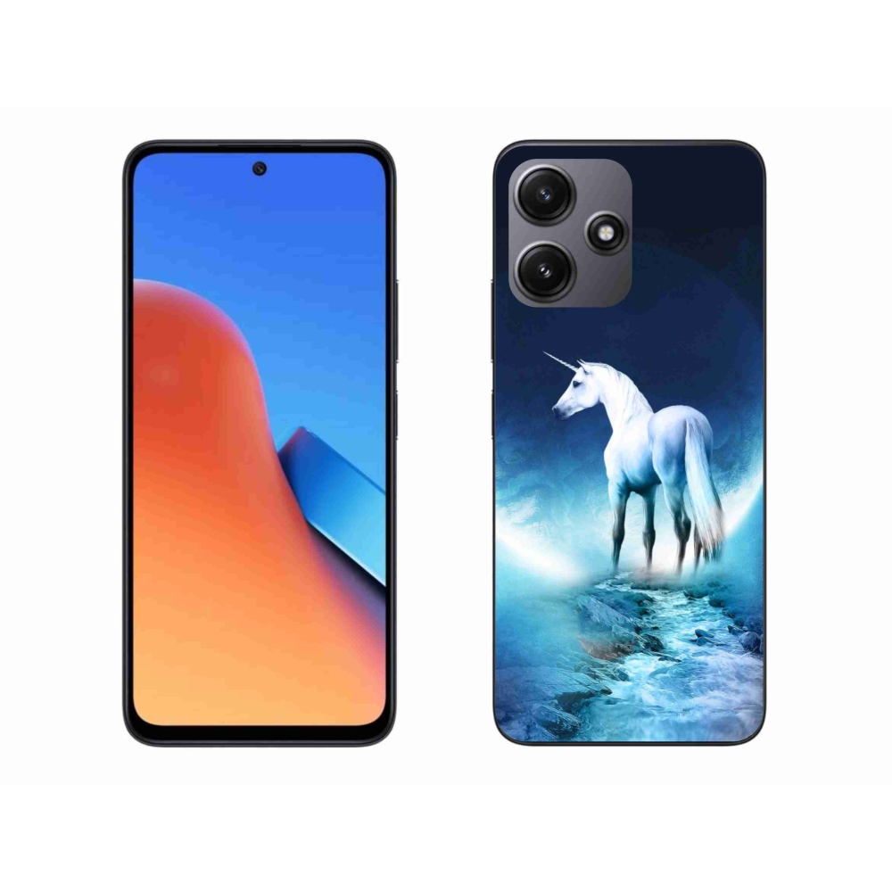 Gél borítás mmCase a Xiaomi Redmi 12 5G-hez - fehér egyszarvú