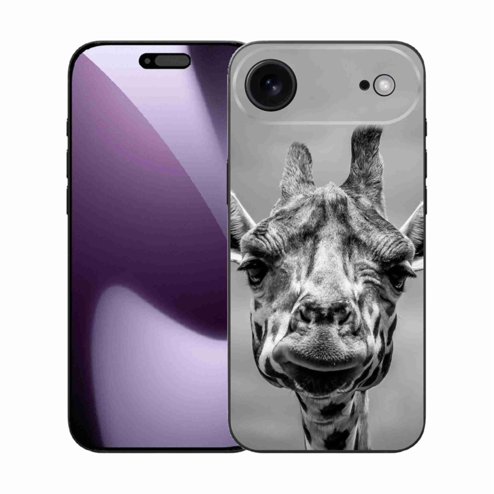 Zselés borítás mmCase iPhone 17 Air készülékhez - fekete-fehér zsiráf