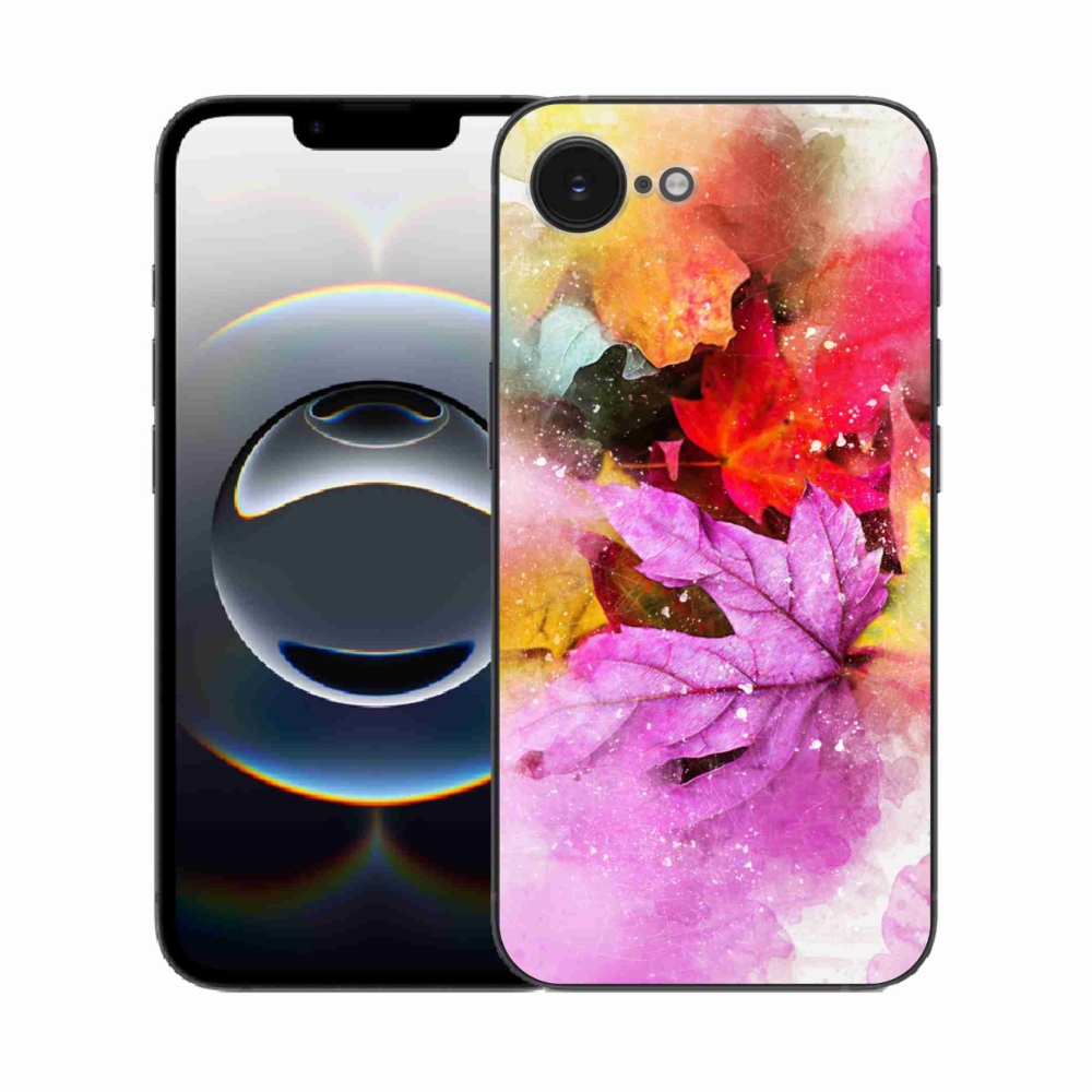 Zselés borítás mmCase iPhone 16e készülékhez - színes levelek