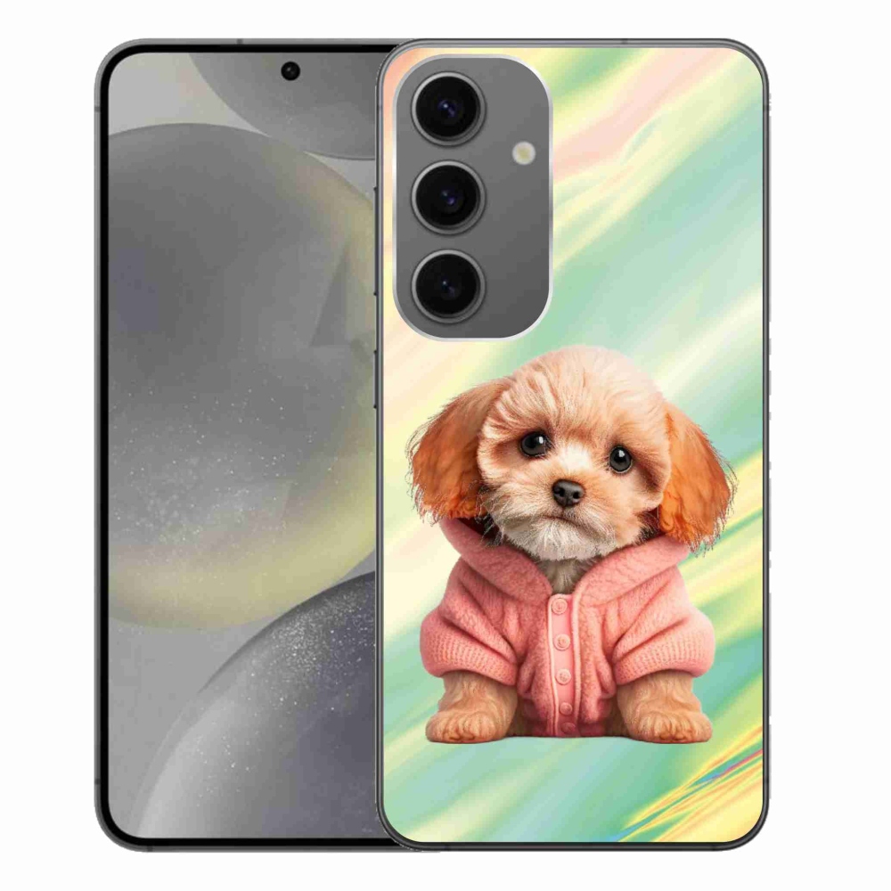 Gél borítás mmCase Samsung Galaxy S24+ - pulóveres kiskutya Samsung Galaxy S24+ - pulóverben