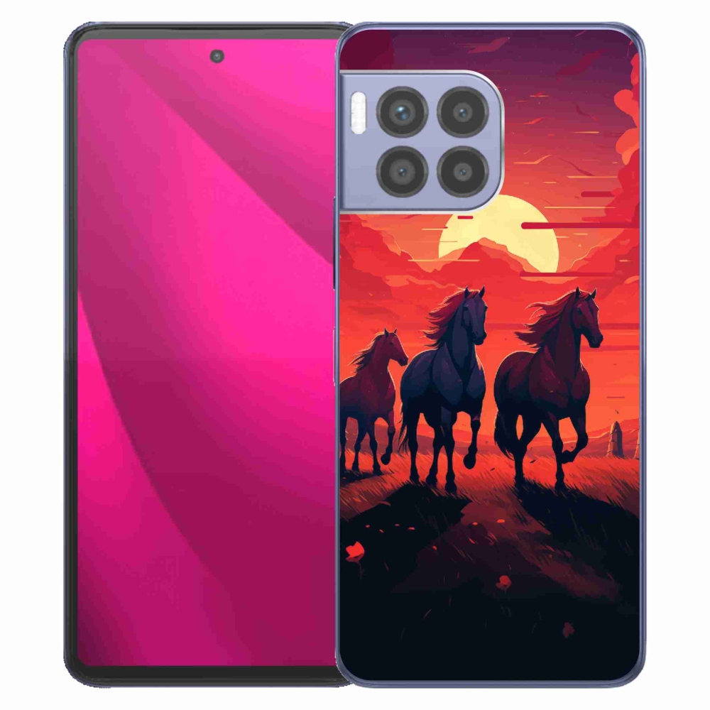 Zselés borítás mmCase a T-Mobile T Phone 2 Pro készülékhez - lovak és naplemente