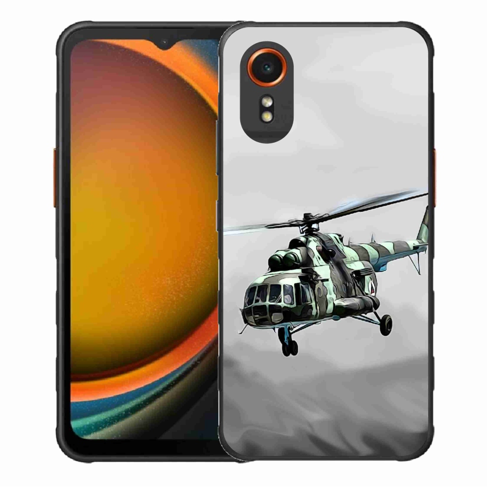 Gél borítás mmCase Samsung Galaxy Xcover 7 - katonai helikopterhez