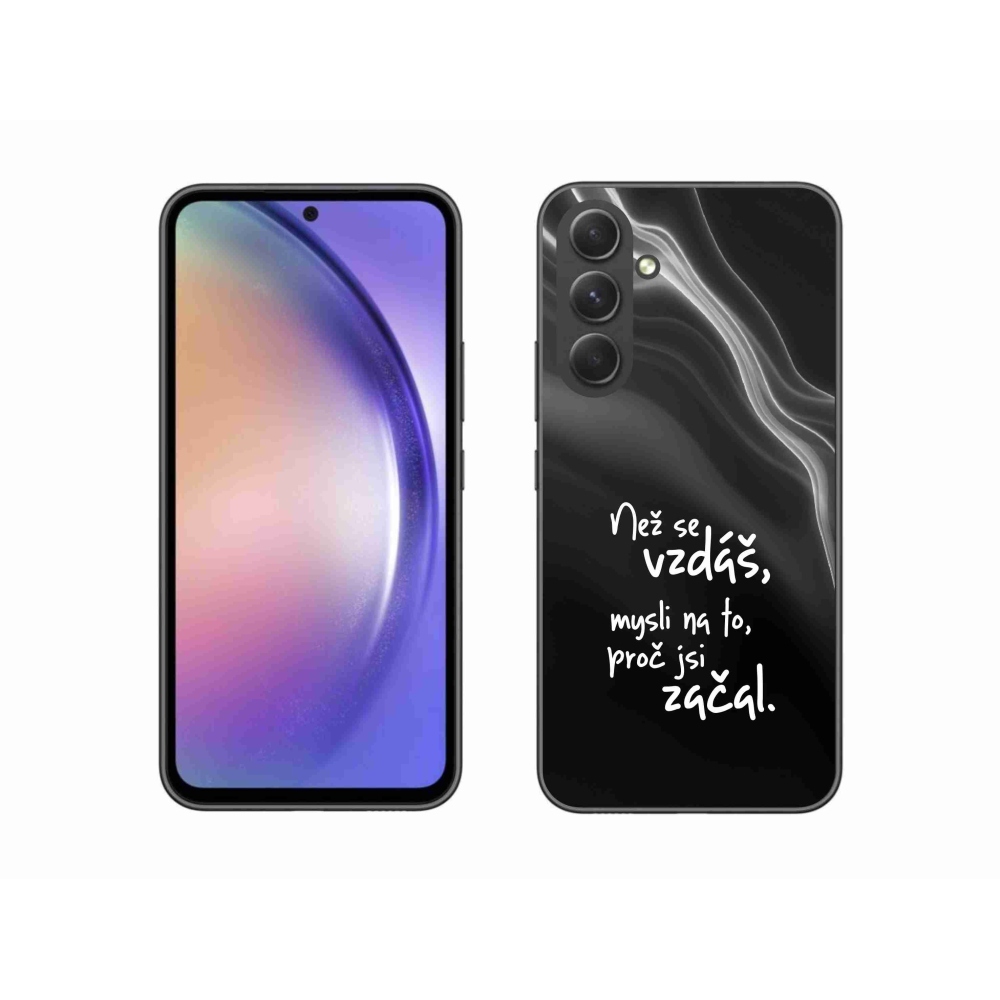 Gél borítás mmCase Samsung Galaxy A54 5G - idézet 2 fekete háttér