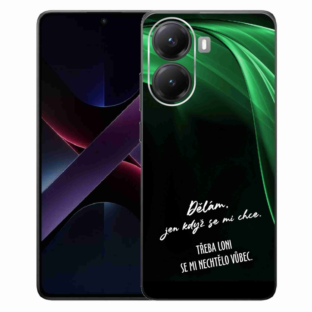 Gél borító mmCase a Xiaomi Poco X7 Pro 5G számára - vicces szöveg 12 fekete háttér