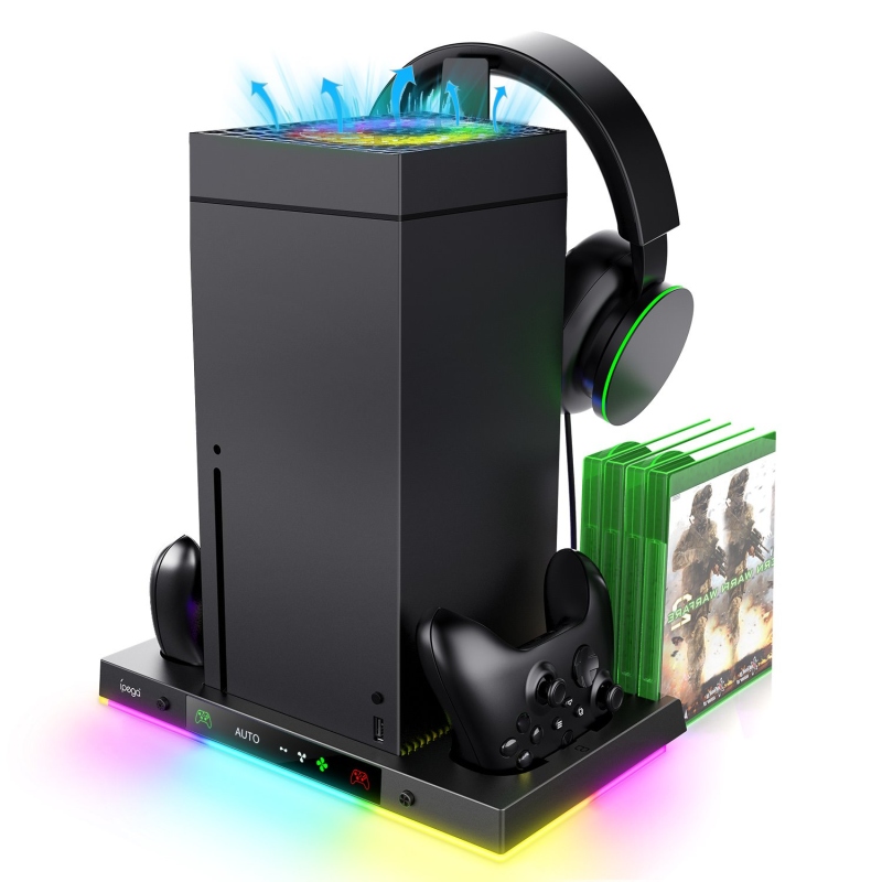 iPega XBX024S Többfunkciós újratölthető RGB állvány hűtéssel Xboxhoz