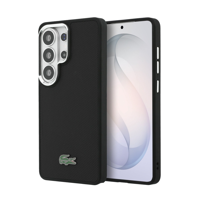 Lacoste Petit Pique fém logós mágneses hátlap Samsung Galaxy S26 Ultra fekete