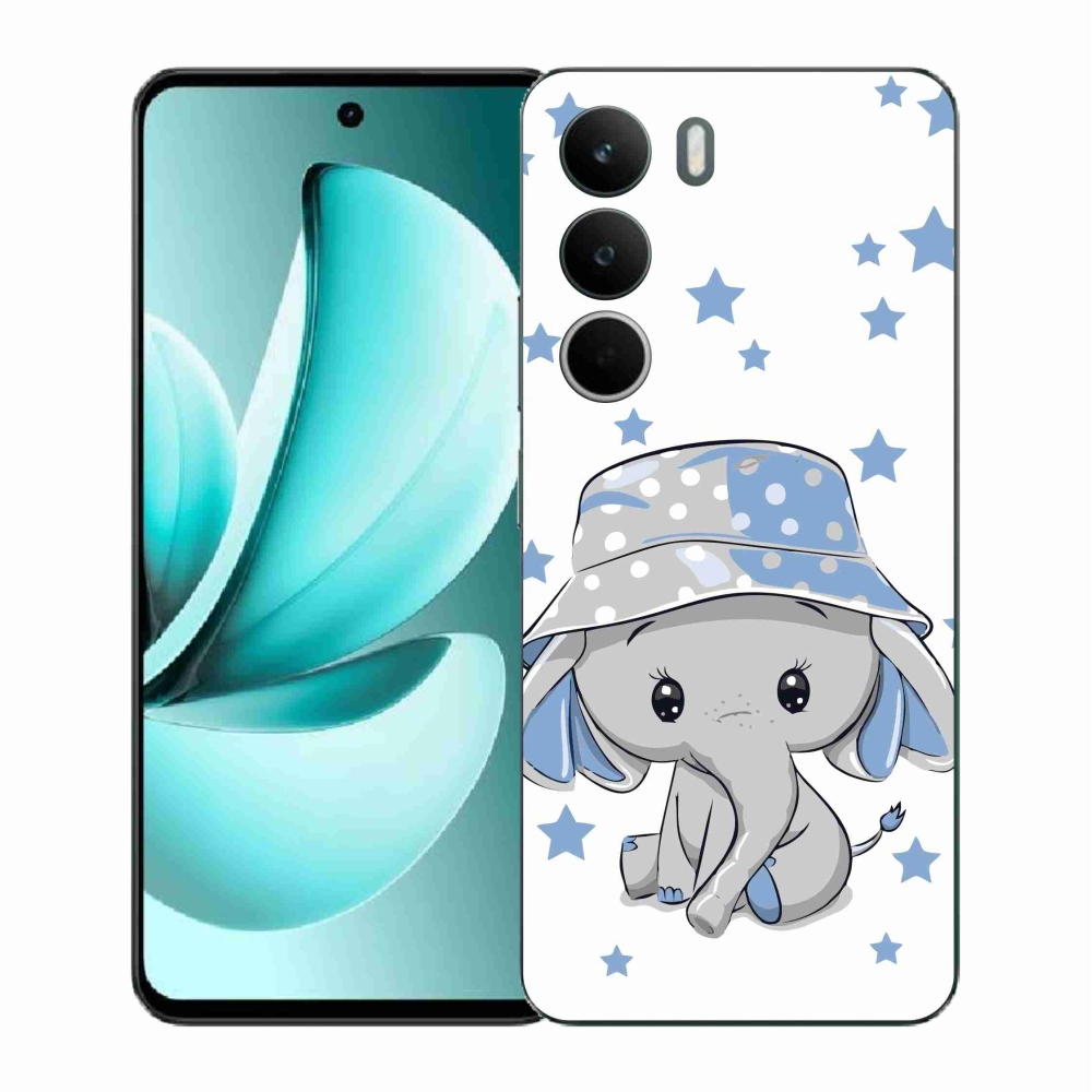 Zselés borítás mmCase a Realme C71 készülékhez - kék elefánt