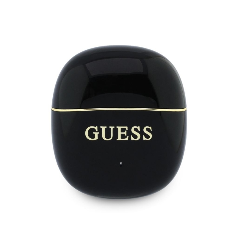 Guess Gold Line Glossy Classic Logo TWS vezeték nélküli fülhallgató, fekete