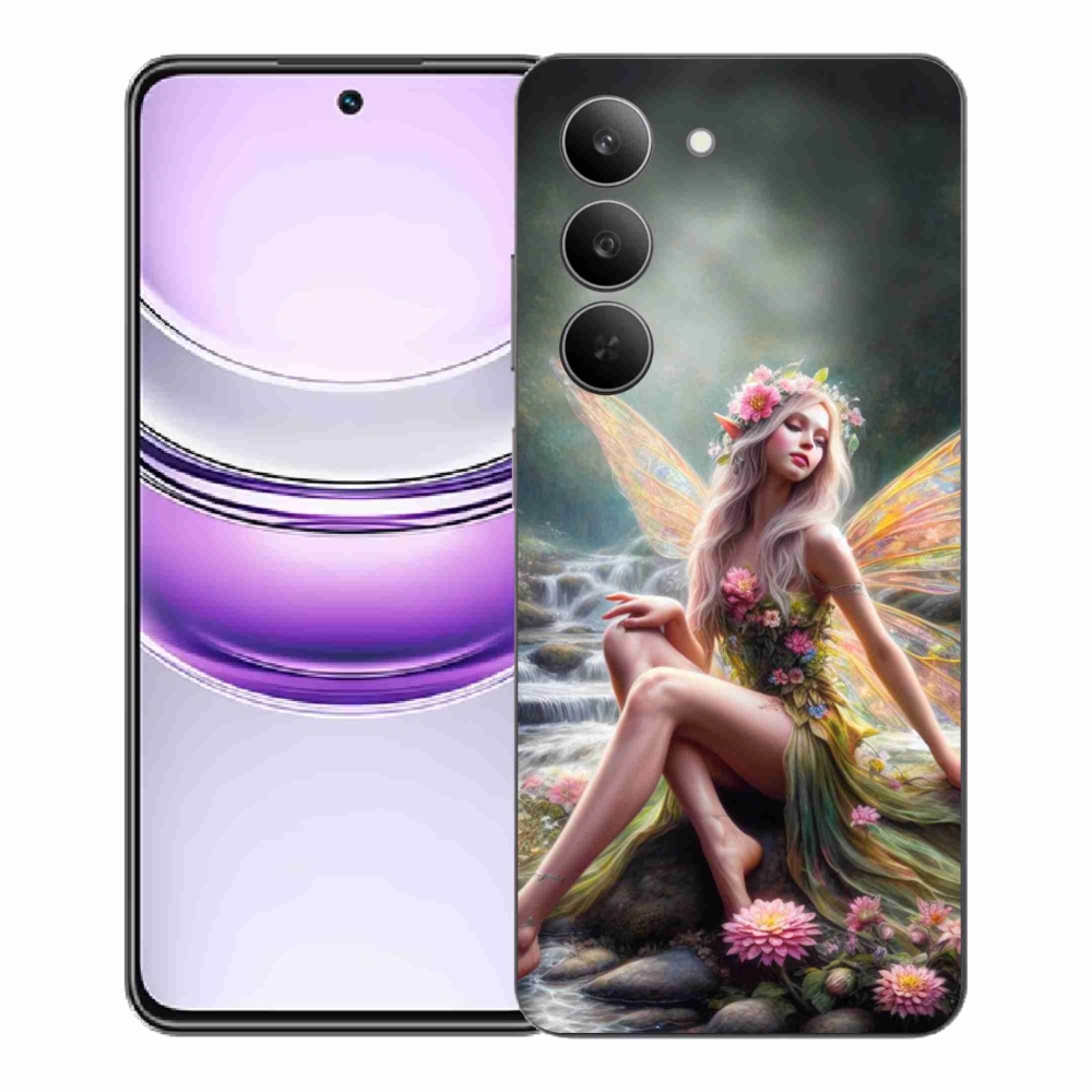 Zselés borítás mmCase a Realme 14x 5G - pillangó nőhöz 1