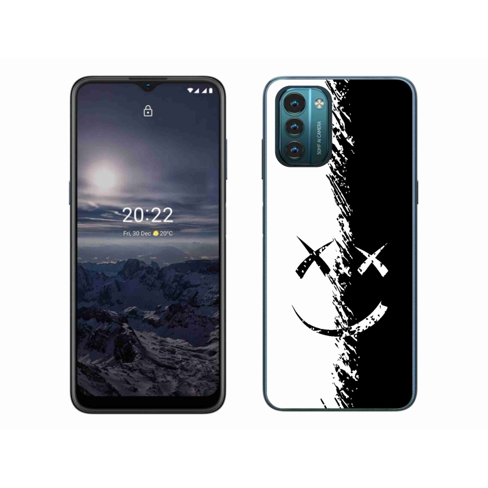 Zselés borítás mmCase a Nokia G11/G21 készülékhez - fekete-fehér mosolygó