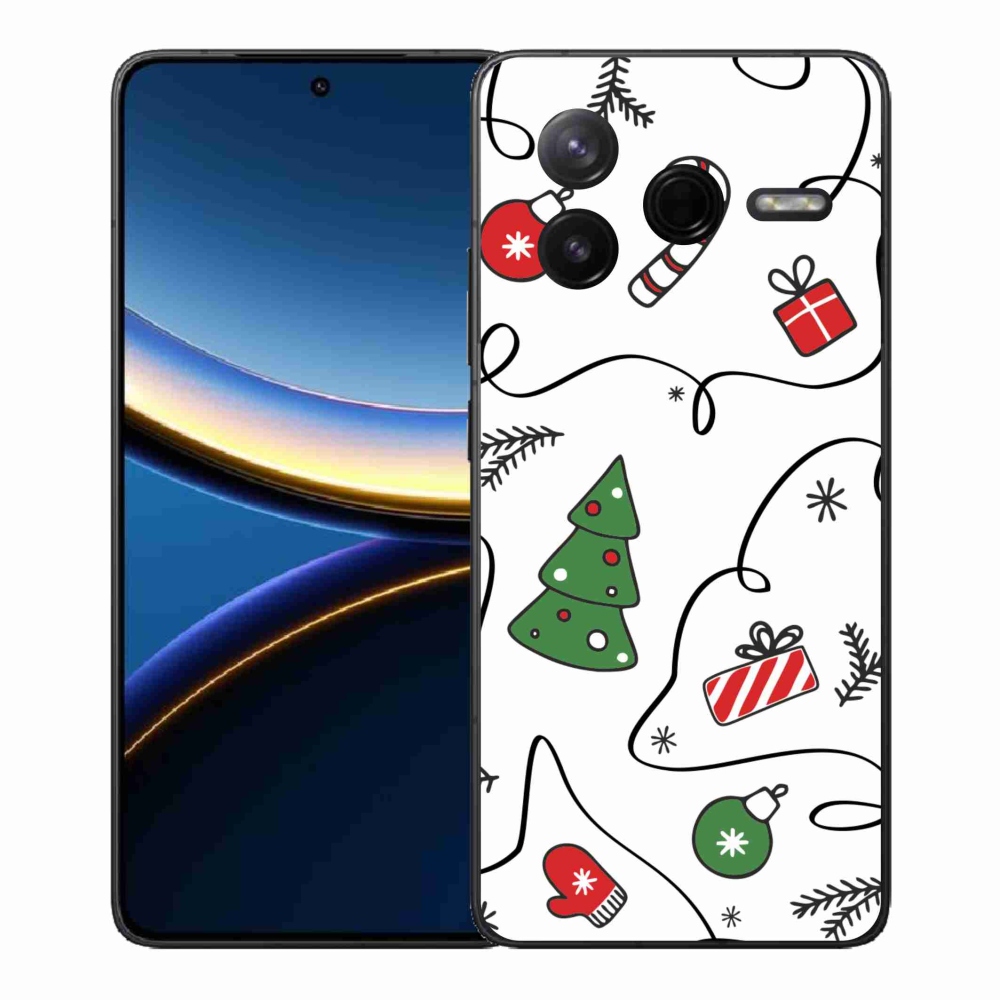 Gél borítás mmCase a Xiaomi Poco F7 Pro számára - karácsonyi motívumok