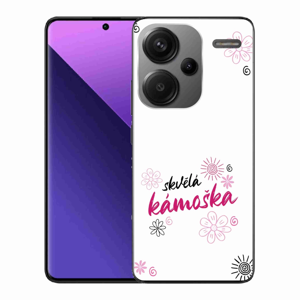 Gél borítás mmCase a Xiaomi Redmi Note 13 Pro+ 5G - nagyszerű haver fehér háttérrel