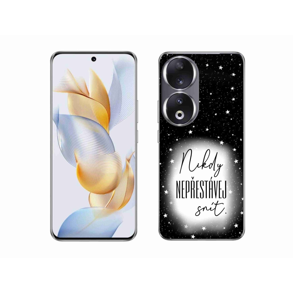 Gél borító mmCase a Honor 90 készülékhez - Idézet 1 fehér és fekete háttérrel