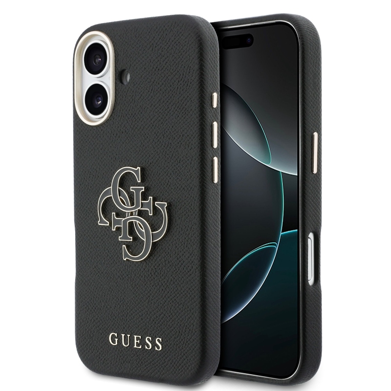 Guess PU gyanta logó hátlap iPhone 17 fekete