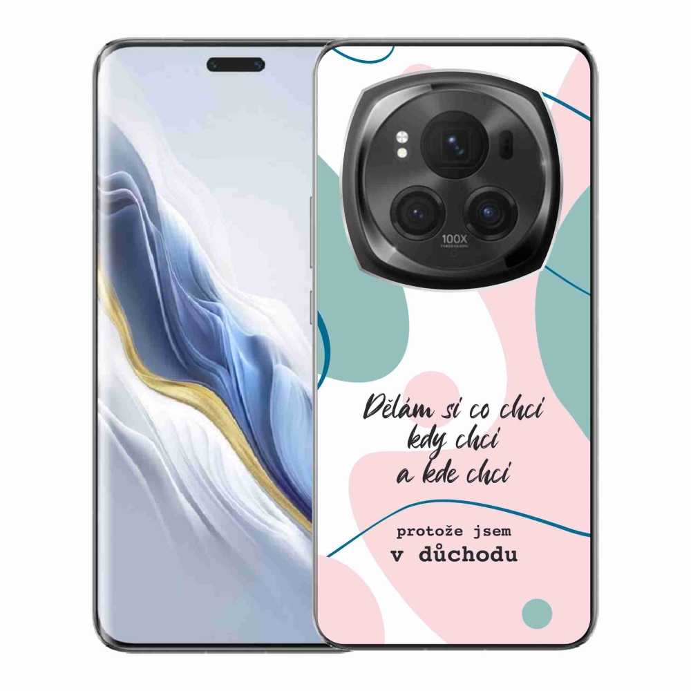 Gél borító mmCase a Honor Magic 6 Pro 5G készülékhez - vicces szöveg 10 fehér háttér