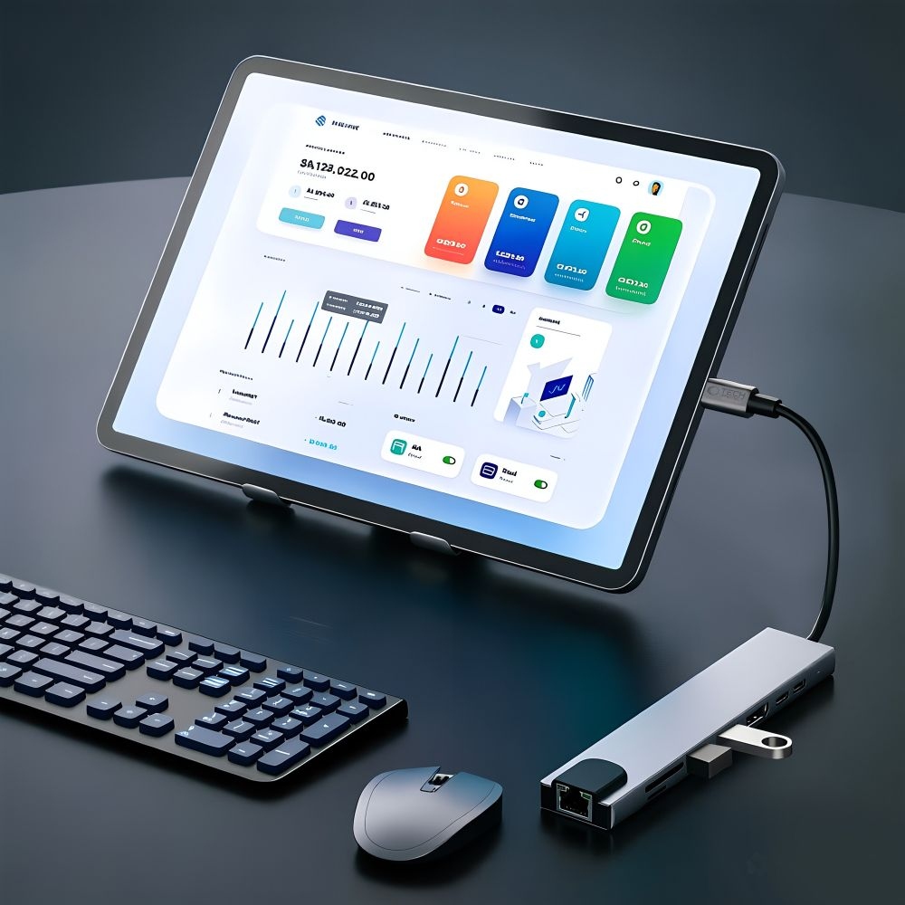 Tech-Protect HB09 USB-C adapter 8 az 1-ben HDMI, USB, RJ45 és kártyaolvasóval