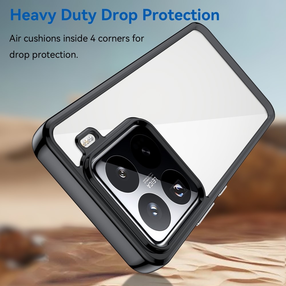 Gél tok fix hátlappal Xiaomi 15 Pro-hoz - fekete